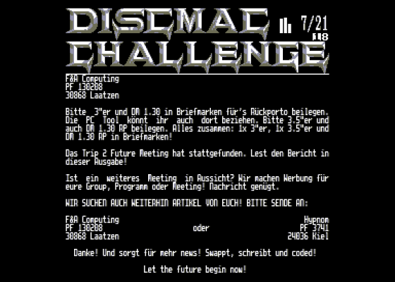 Disc Mac Challenge Issue 21 Screenshot 5 (Amstrad CPC464)