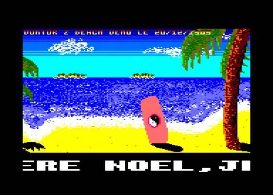 Doktor Z Beach Demo Screenshot 1 (Amstrad CPC464)