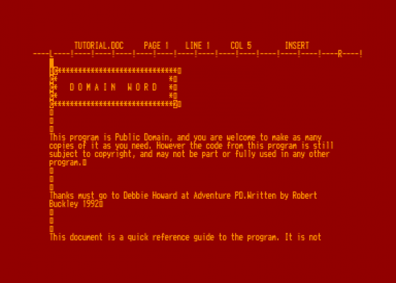 Domain Word Screenshot 1 (Amstrad CPC464)