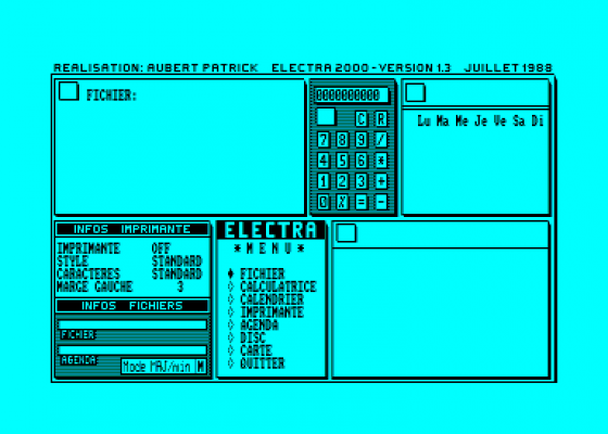 Electra 2000 Screenshot 1 (Amstrad CPC464)