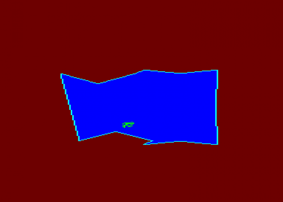 Frog Pond Collision Test Screenshot 1 (Amstrad CPC464)