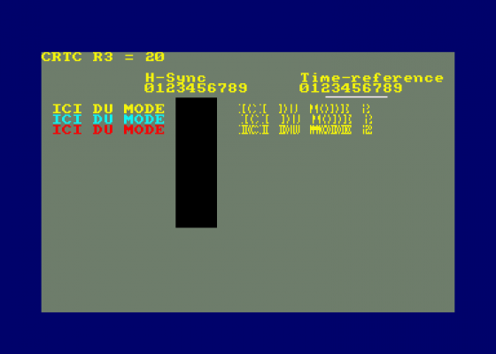 Hsync-test Screenshot 1 (Amstrad CPC464)