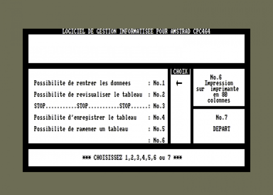 Logiciel De Gestion Informatisee Pour CPC 464