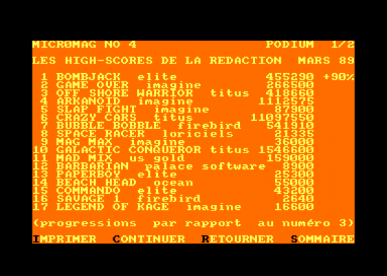 Micr0mag 4 Screenshot 5 (Amstrad CPC464)