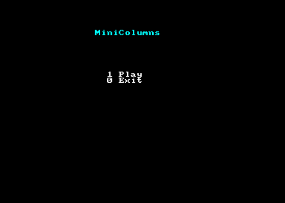 MiniColumns Screenshot 1 (Amstrad CPC464)