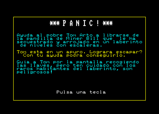 Panic! Screenshot 5 (Amstrad CPC464)