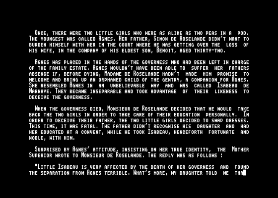 Passengers On The Wind Help File Screenshot 1 (Amstrad CPC464)