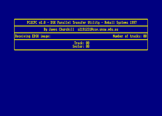 PC2CPC v2.0 - DSK Parallel Transfer Utility