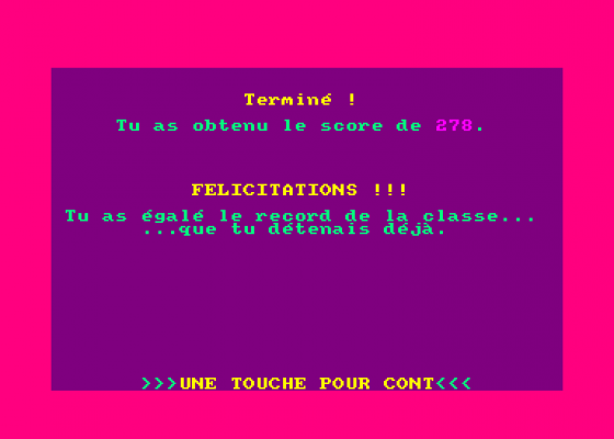 Recitation Des Tables Screenshot 5 (Amstrad CPC464)