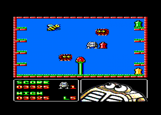 Robbie Strikes Back!! Screenshot 5 (Amstrad CPC464)