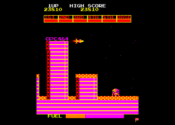 Scramble Screenshot 5 (Amstrad CPC464)