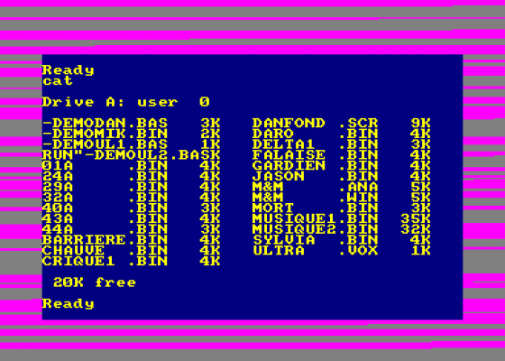 Stephane SAINT-MARTIN Demo De Jeux 1 Screenshot 5 (Amstrad CPC464)