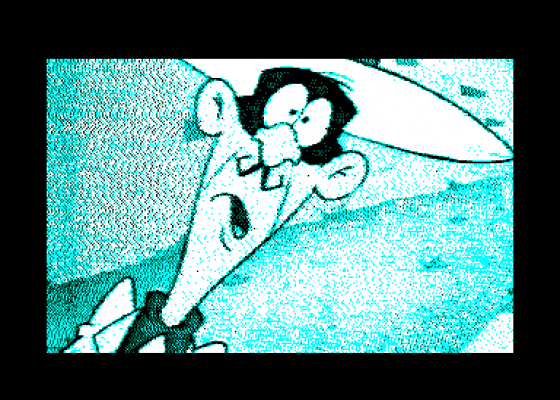 Victor & Hugo Digitized Slideshow Screenshot 5 (Amstrad CPC464)