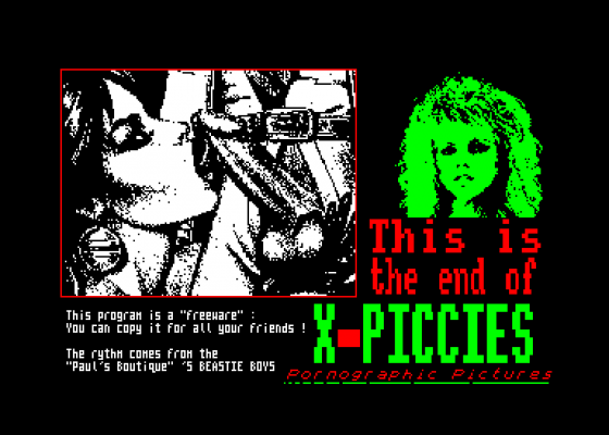 X-Piccies Pornographic Pictures Screenshot 5 (Amstrad CPC464)