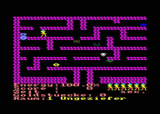 Zodera Schloss Des Todes Screenshot 1 (Amstrad CPC464)