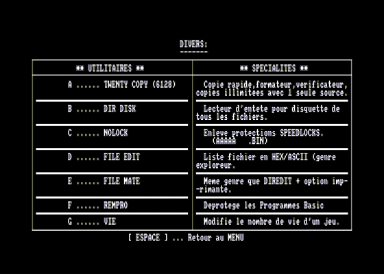 #PIRATE v7.6 Screenshot 5 (Amstrad CPC464)