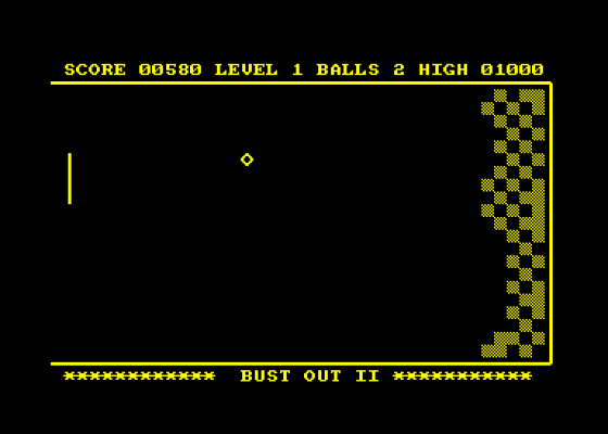 Bust Out II Screenshot 1 (Amstrad CPC464)