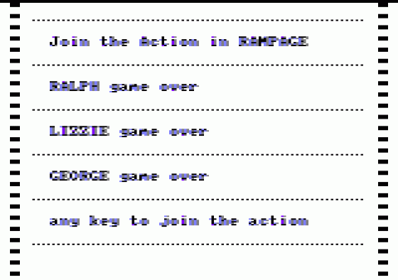Rampage Screenshot 20 (Amstrad CPC464)
