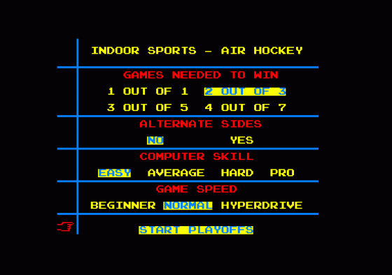 Indoor Sports Screenshot 5 (Amstrad CPC464)