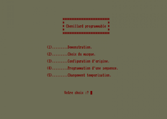 Chenillard Programmable Screenshot