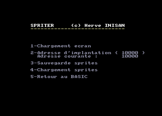 Spriter & Implant Screenshot 1 (Amstrad CPC464)