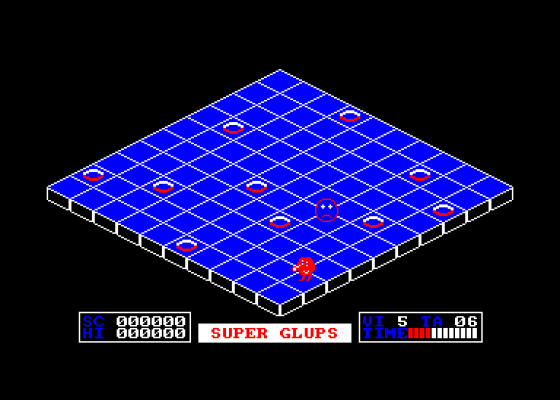 Super Glups 3D Screenshot 1 (Amstrad CPC464)