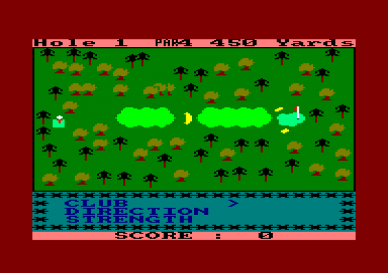 Amsgolf Screenshot 1 (Amstrad CPC464)