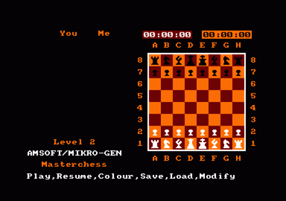 Master Chess Screenshot 6 (Amstrad CPC464)