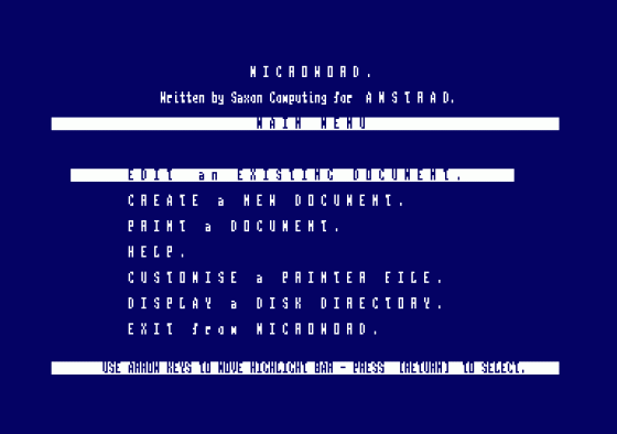 Microfile And Microword Screenshot 5 (Amstrad CPC464)