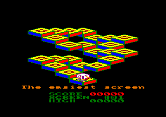 Roland Goes Square Bashing Screenshot 1 (Amstrad CPC464)