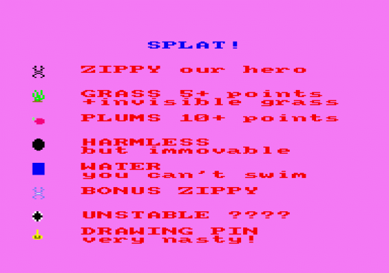 Splat Screenshot 7 (Amstrad CPC464)