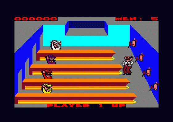 Tapper Screenshot 1 (Amstrad CPC464)