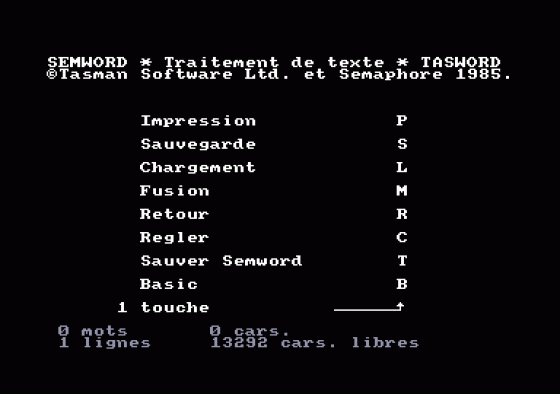 Traitement De Textes Pro Screenshot 5 (Amstrad CPC464)