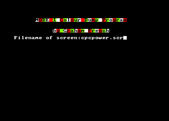 Colour Screen Dump