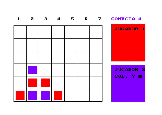 Connect 4 Screenshot 1 (Amstrad CPC464)