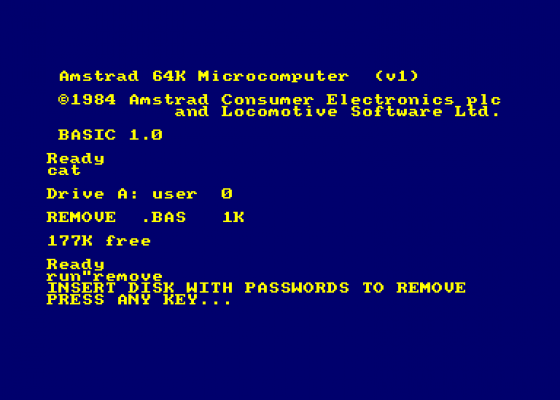 CPM Password Protection Remover Screenshot