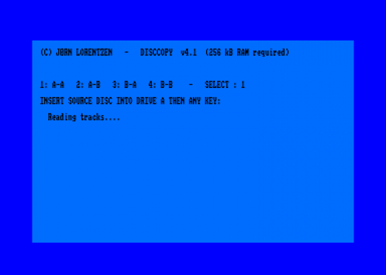 Disccopy V4.1 Screenshot 1 (Amstrad CPC464)