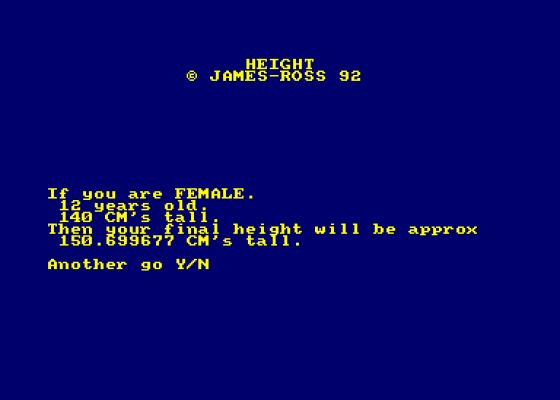 Height Screenshot 1 (Amstrad CPC464)