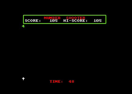 Number Shooter Screenshot 1 (Amstrad CPC464)