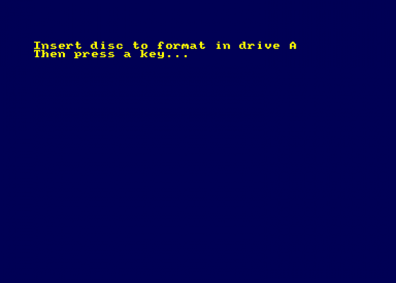 QuickFormat Screenshot 1 (Amstrad CPC464)