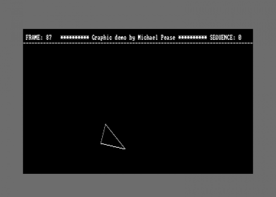 Rotating Triangle Screenshot 1 (Amstrad CPC464)