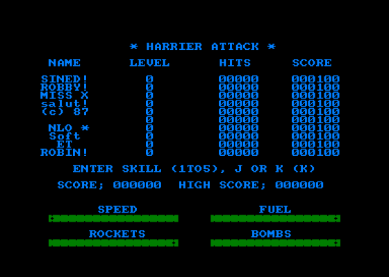 Harrier Attack Version NLO