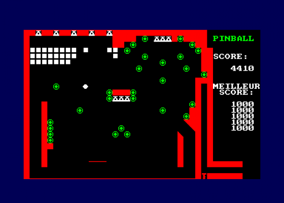 Pinball Screenshot 5 (Amstrad CPC464)