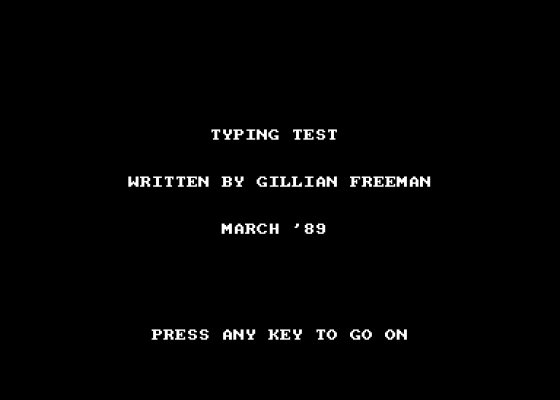 Typing Test