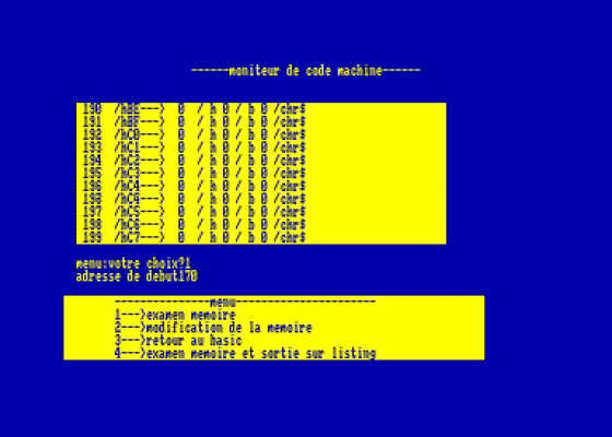 Amstrad Moniteur Screenshot
