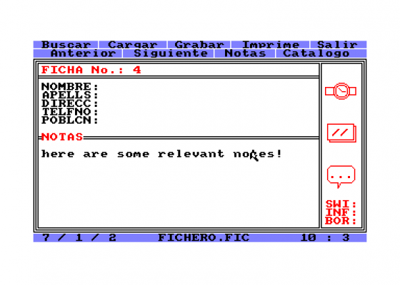 Micro-Agenda Deluxe version 1.00 Screenshot 5 (Amstrad CPC464)