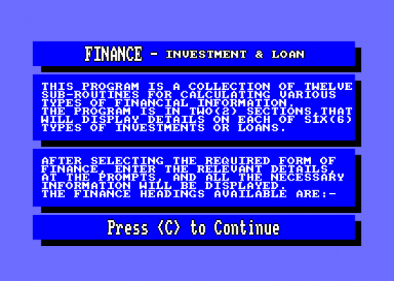 Finance