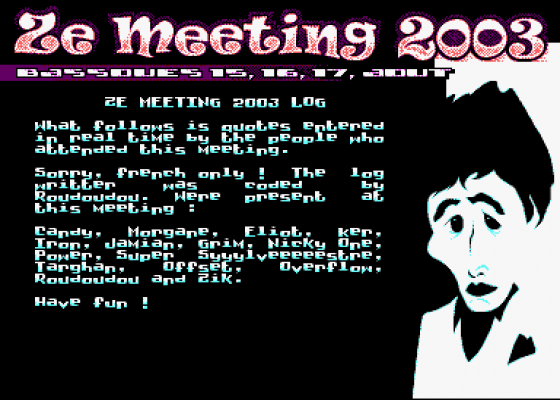 Ze Meeting 2003 Screenshot 5 (Amstrad CPC464)