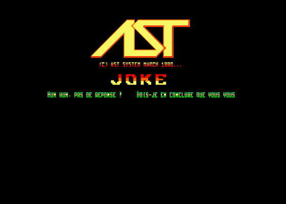 Joke 1 Screenshot 1 (Amstrad CPC464)