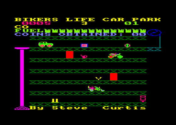 Morris Meets The Bikers Screenshot 1 (Amstrad CPC464)